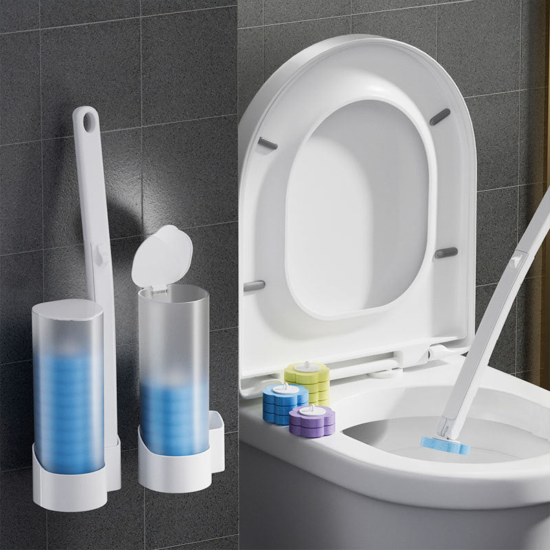 Brosse WC jetable avec têtes remplaçables – Nettoyage hygiénique des toilettes sans contact avec les bactéries – Système pratique « clic et jette » pour un nettoyage facile des toilettes | Sulvida