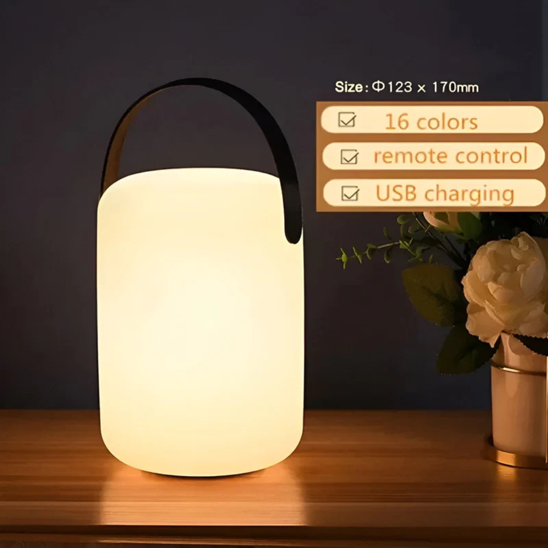 Lampe de table étanche rechargeable sans fil avec fonction de gradation et 3 niveaux de lumière | Sulvida