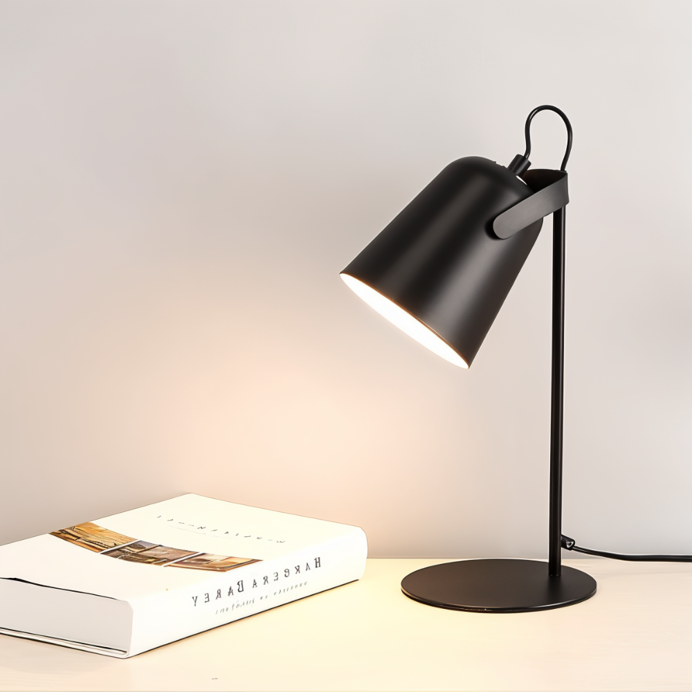 Lampe de table rotative avec abat-jour réglable – Design aux couleurs macaron et lumière douce pour les yeux, idéale pour lire et étudier | Sulvida