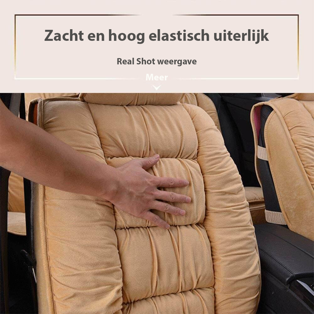 Coussin de siège auto avec rembourrage en peluche courte – Revêtement de siège doux pour conduite confortable | Sulvida