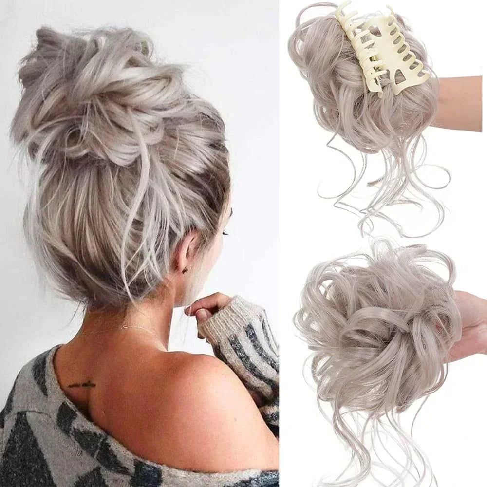 Chignon Clip-in avec Volume et Boucles pour Effet Plein – Postiche Instantané 18 Couleurs | Sulvida