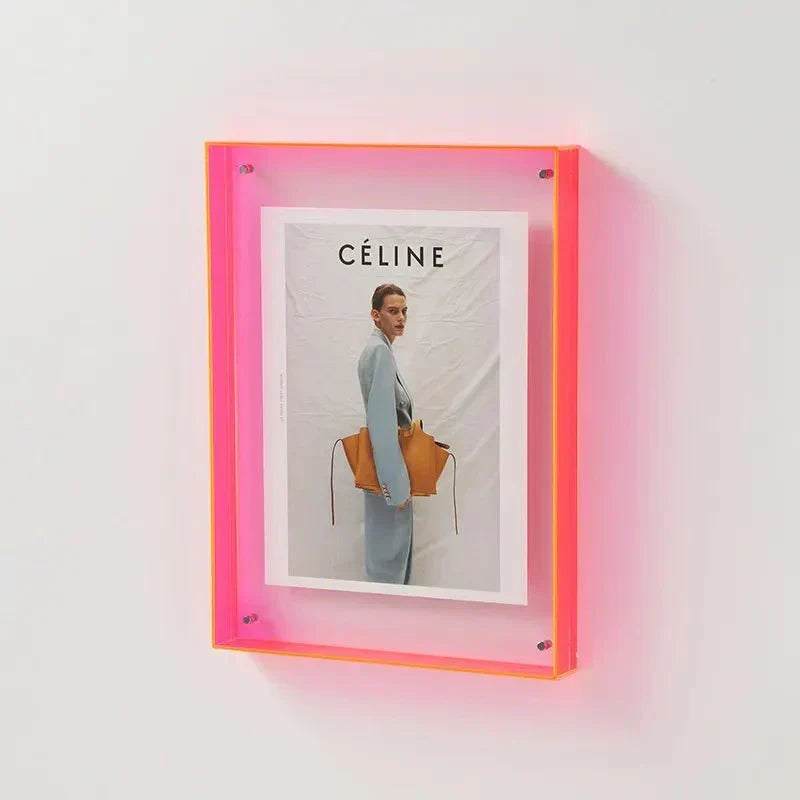 Cadre photo coloré en acrylique de 11-26 cm – Cadre transparent aux couleurs vives, à poser ou à suspendre | Sulvida