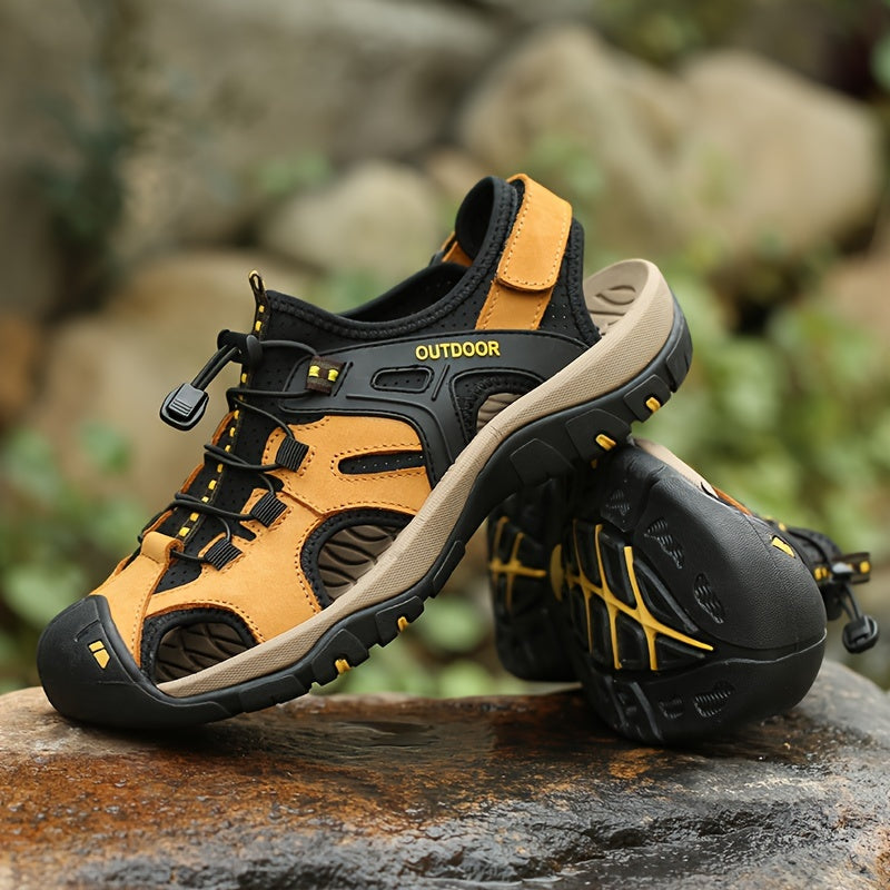 Sandales outdoor pour hommes avec doublure respirante et embout renforcé – Chaussures d’été confortables pour la randonnée et la plage, pour hommes actifs | Sulvida