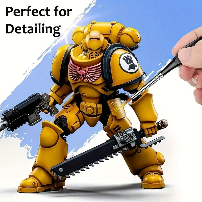 Set de pinceaux de précision pour les travaux de peinture minutieux – pinceaux professionnels à poils synthétiques et manche ergonomique | Sulvida