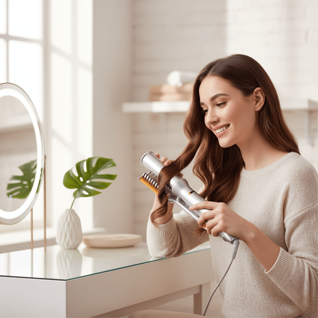 Roterende Haarstyler 2-in-1 Styling Borstel voor Krullen en Volume | Sulvida