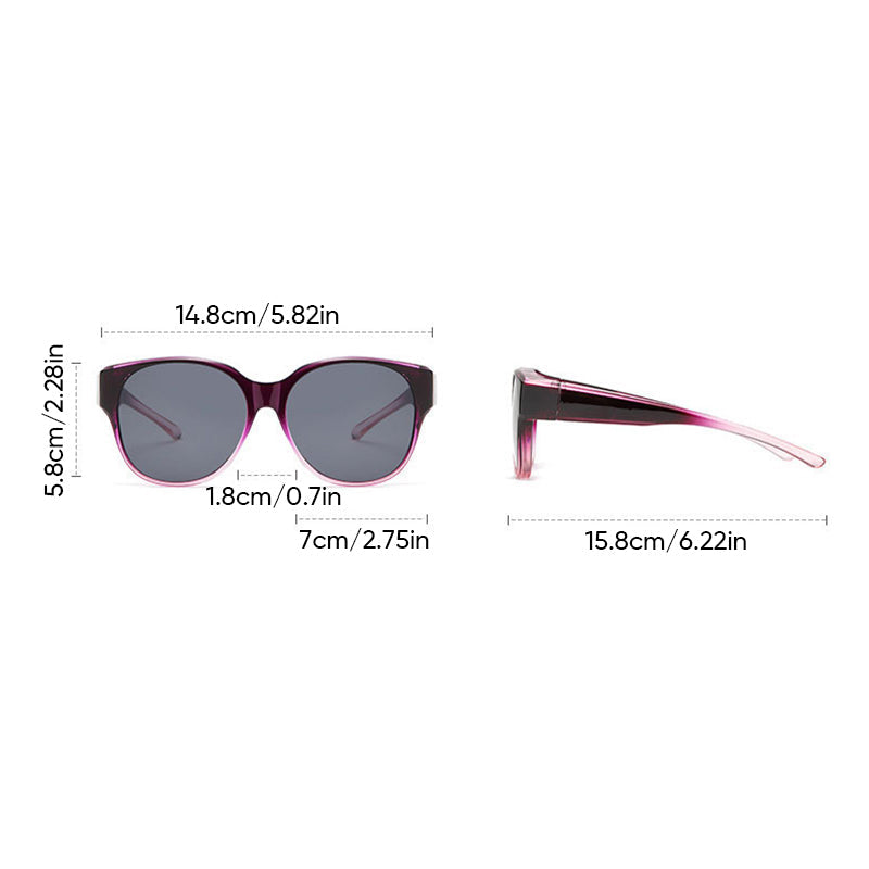 Lunettes de Vue de Surfaçage avec Verres Polarisés UV400 Design Œil de Chat – Lunettes de Surfaçage par-dessus vos Lunettes Normales | Sulvida