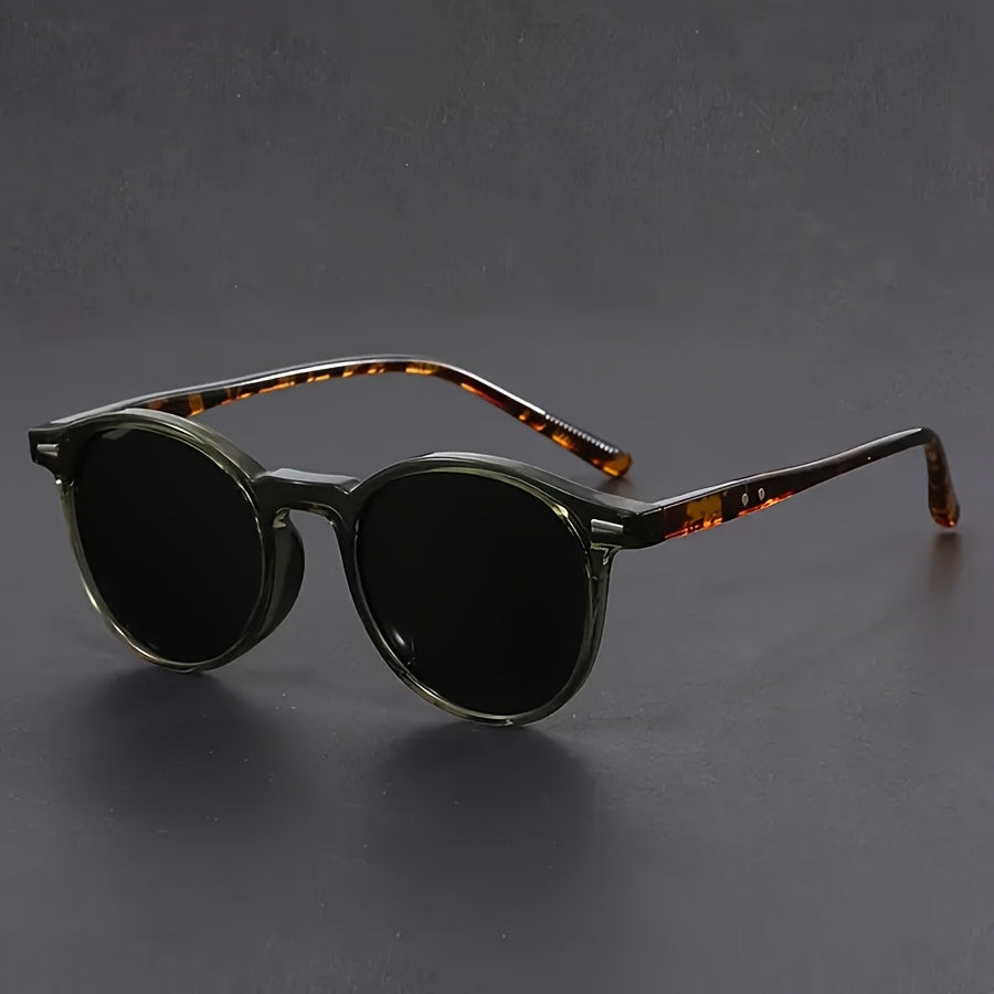 Unisex Ronde Zonnebril met Lichtgewicht Montuur – Retro Schildpaddesign | Sulvida