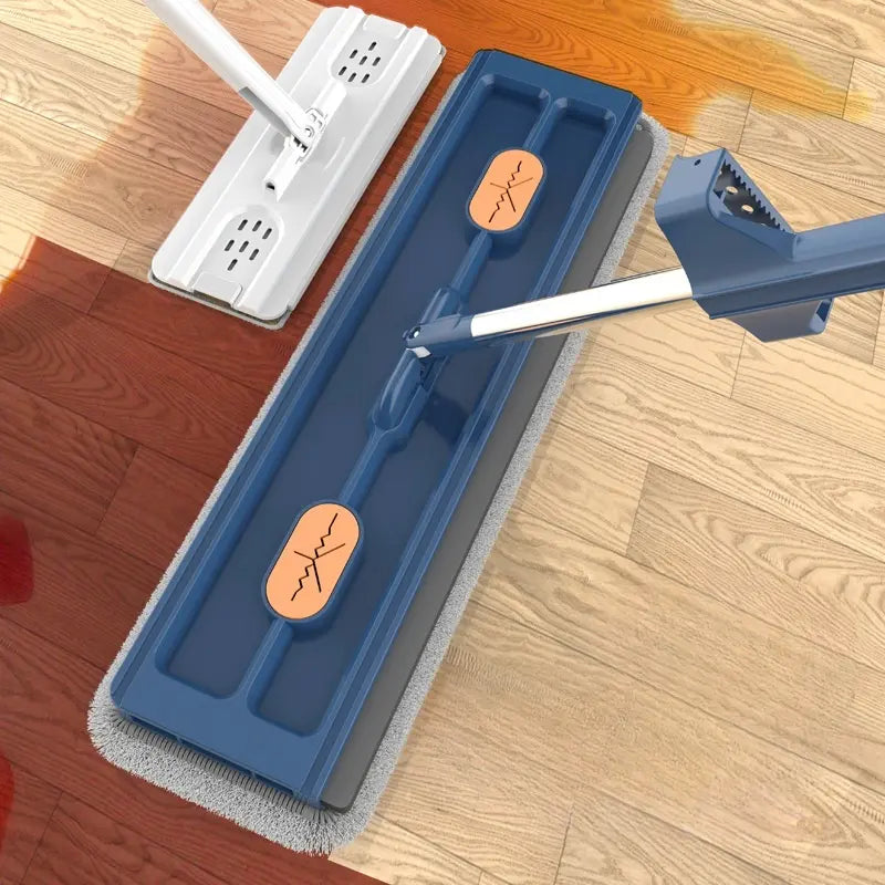 Serpillère rotative à 360° à essorage automatique avec tête de lavage rotative pour tous les types de sols, fonction d’essorage mains libres et raclette | Sulvida