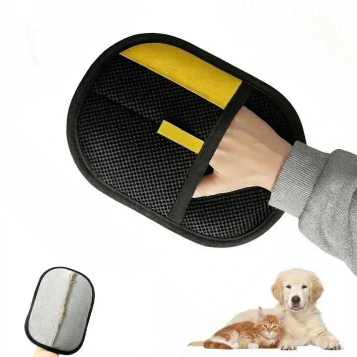 Gant de toilettage pour animaux pour ramasser efficacement les poils des chiens et des chats – gant de toilettage double face au design flexible | Sulvida