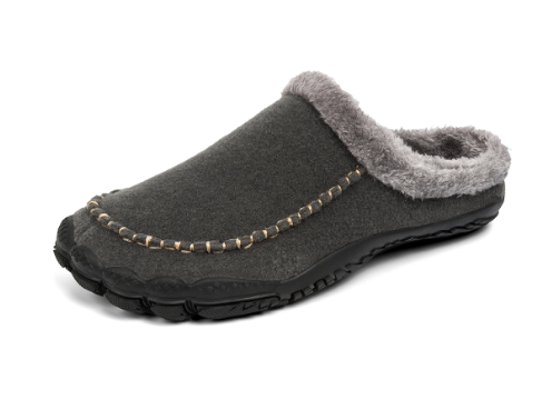 Pantoufles pour hommes marron foncé avec doublure chaude en peluche et semelle antidérapante pour un confort optimal à la maison | Sulvida