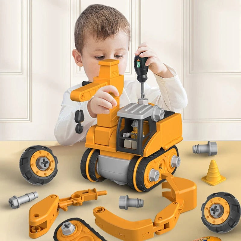 Ensemble de Jeu Éducatif de Véhicules de Construction avec Outils à Vis – Jouet pour Jeunes Mécaniciens | Sulvida
