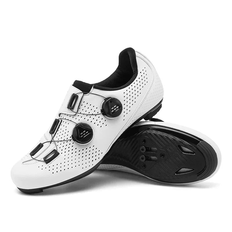 Chaussures de cyclisme unisexes à fermeture rotative – Chaussures légères de VTT et de course pour une puissance de pédalage et un confort optimaux | Sulvida
