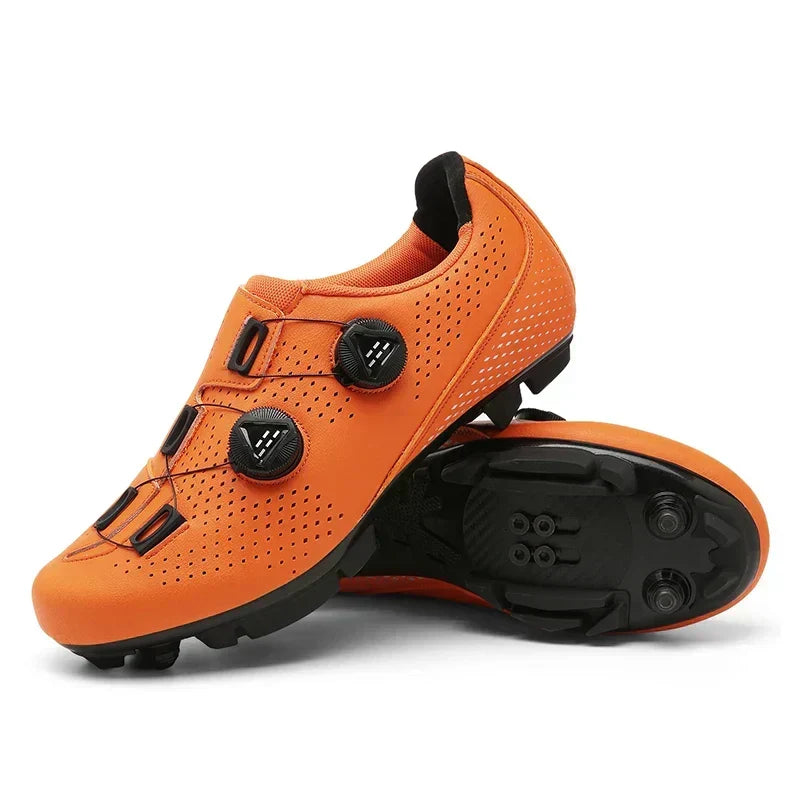 Chaussures de cyclisme unisexes à fermeture rotative – Chaussures légères de VTT et de course pour une puissance de pédalage et un confort optimaux | Sulvida