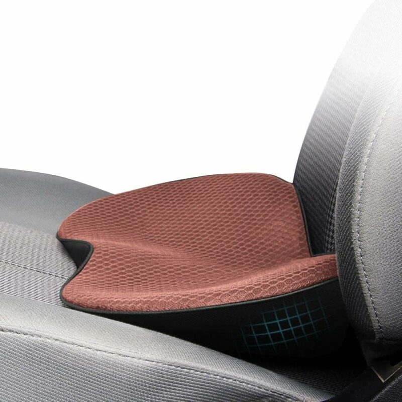Coussin de siège auto pour conducteurs de petite taille – Coussin rehausseur en mousse à mémoire de forme – Rehausseur ergonomique pour voiture – Confort & soutien dorsal | Sulvida