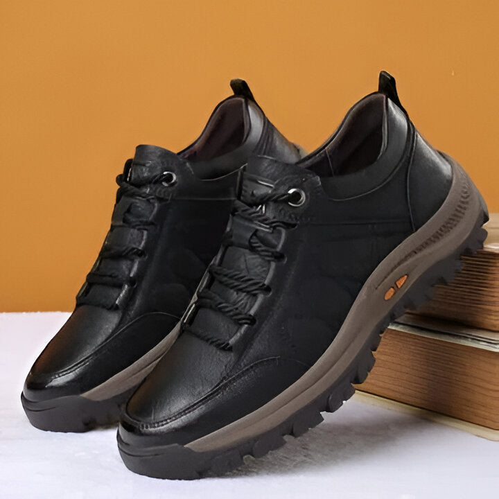 Chaussures pour homme cousues à la main, avec soutien de la voûte plantaire, semelle antidérapante, respirantes et confortables, en cuir | Sulvida