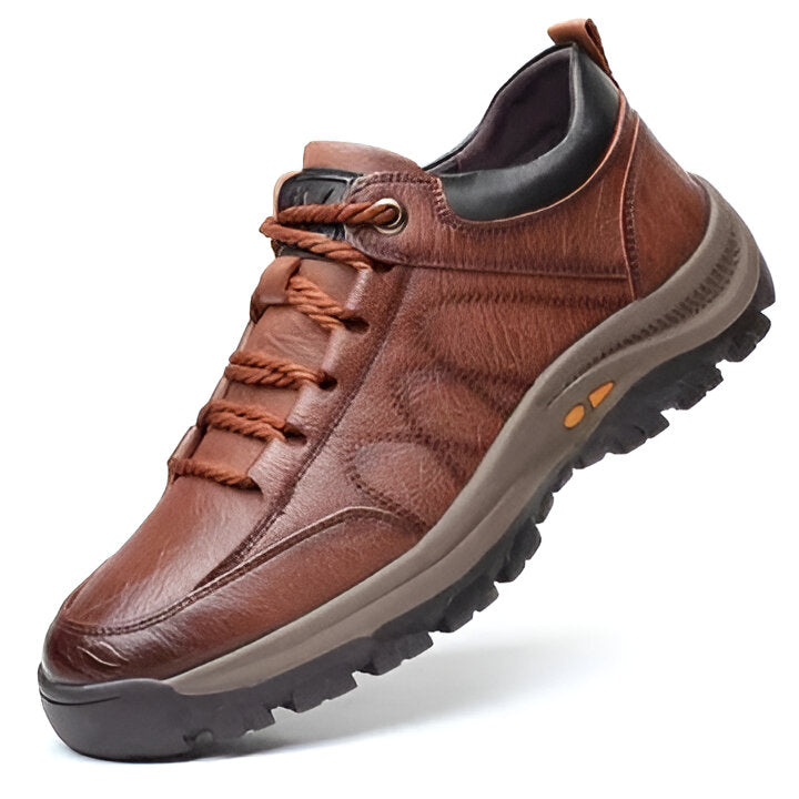 Chaussures pour homme cousues à la main, avec soutien de la voûte plantaire, semelle antidérapante, respirantes et confortables, en cuir | Sulvida