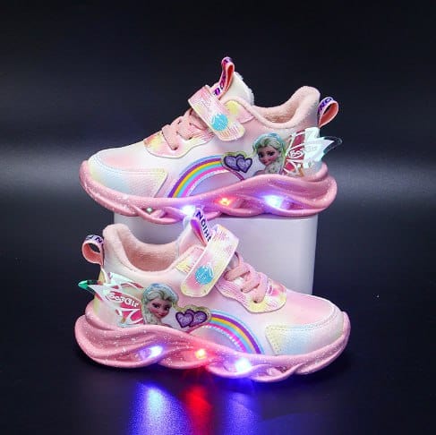 Baskets LED pour enfants avec semelle lumineuse – Chaussures de sport à paillettes pour filles avec capteur de mouvement et effets lumineux colorés | Sulvida