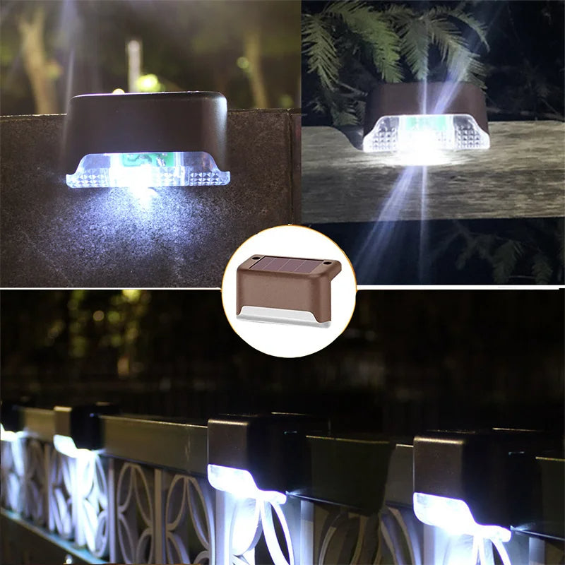 Lot de 5 lampes solaires LED pour allée, lumière blanc chaud, étanches, éclairage extérieur sans fil pour jardin, terrasse, entrée et chemin | Sulvida