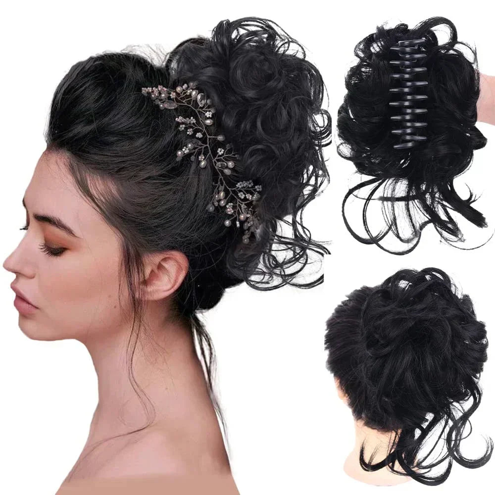 Chignon Clip-in avec Volume et Boucles pour Effet Plein – Postiche Instantané 18 Couleurs | Sulvida