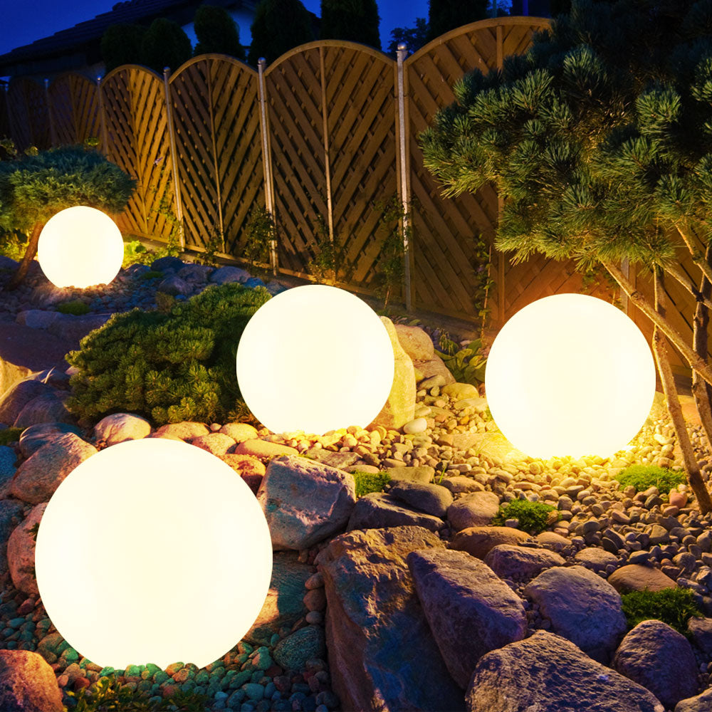 Boule lumineuse de jardin résistante aux intempéries – Éclairage LED sans fil pour l’extérieur et l’intérieur | Sulvida