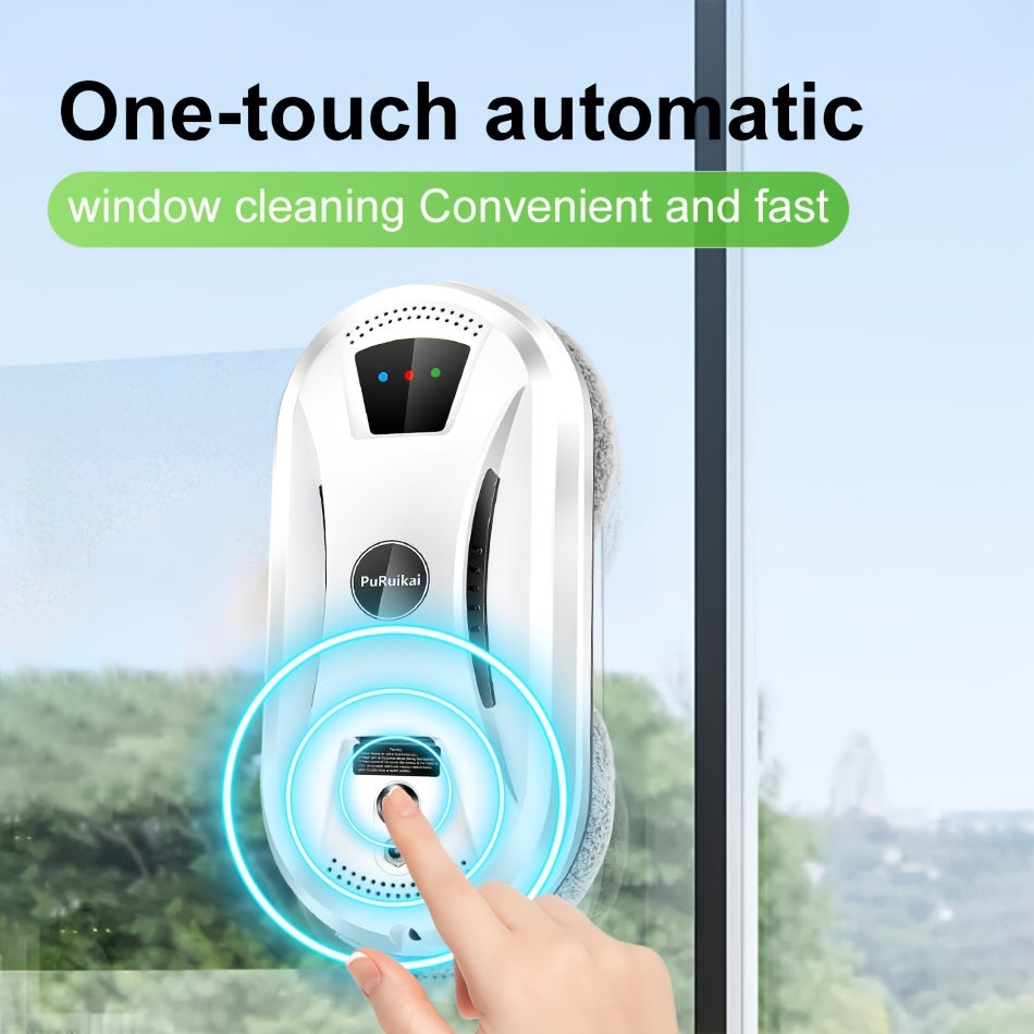 Nettoyeur de vitres automatique – Robot intelligent avec chiffons en microfibre et moteur d’aspiration pour fenêtres, miroirs et portes vitrées | Sulvida