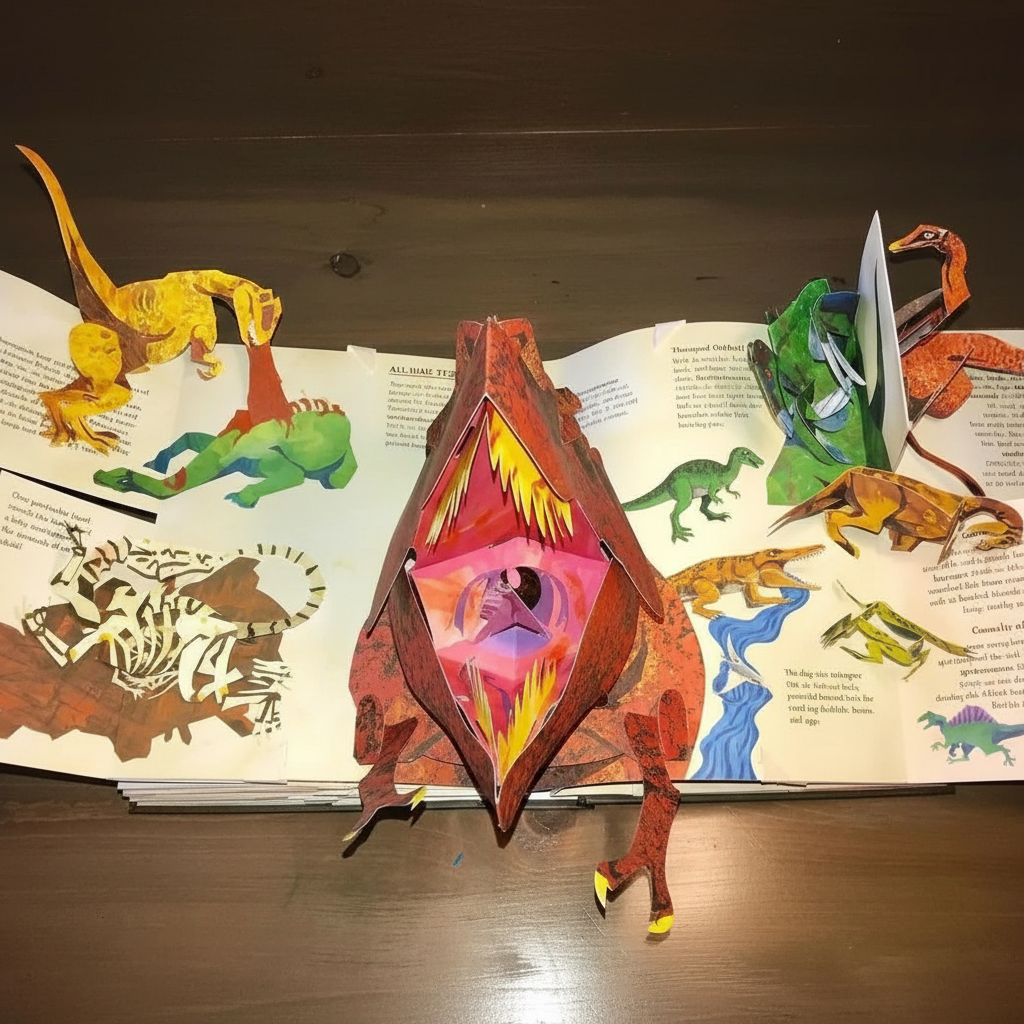 Livre Pop-up 3D avec Dinosaures pour Enfants – Livre Interactif avec Scènes Pop-up – Cadeau Éducatif pour Amateurs de Dinosaures | Sulvida