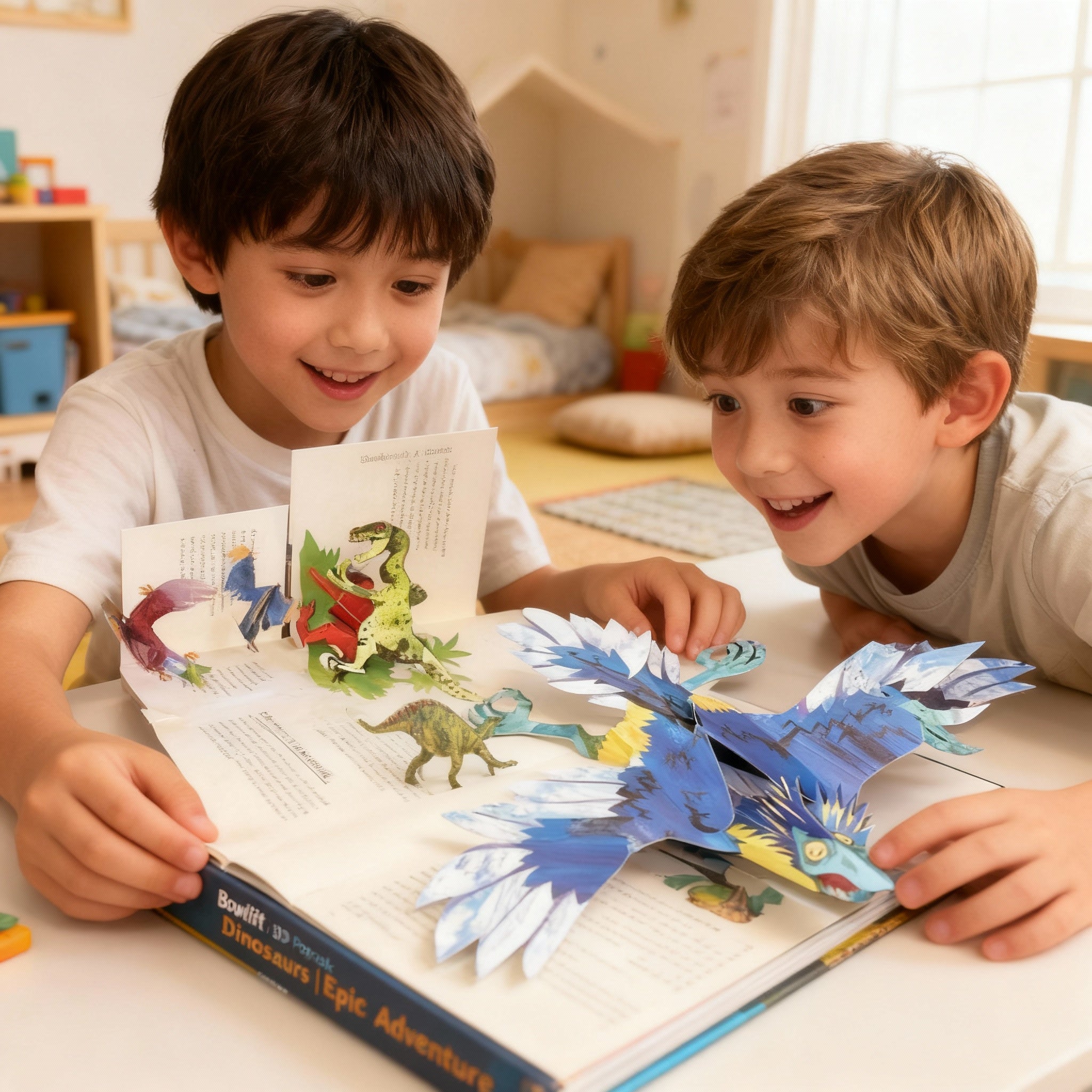 Livre Pop-up 3D avec Dinosaures pour Enfants – Livre Interactif avec Scènes Pop-up – Cadeau Éducatif pour Amateurs de Dinosaures | Sulvida