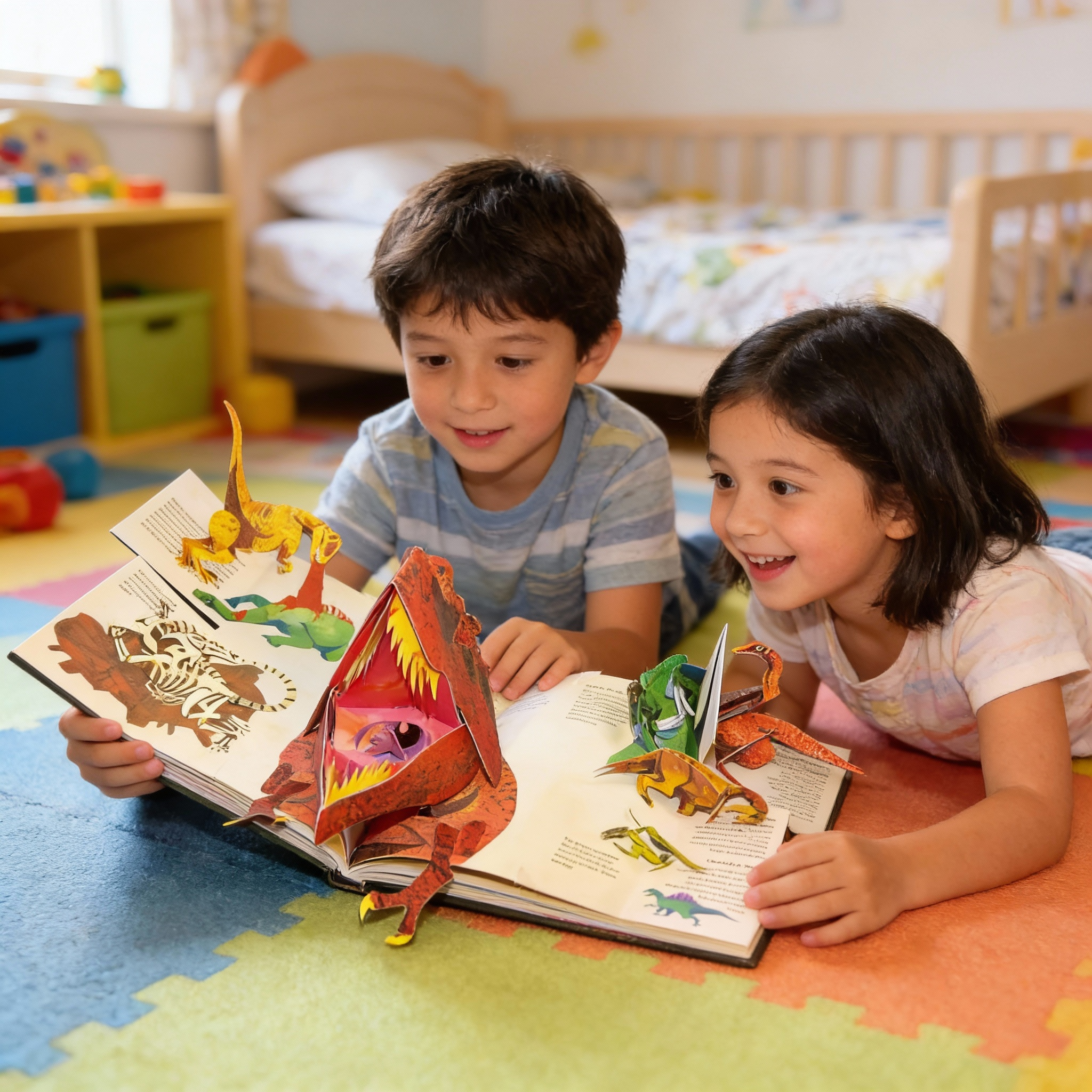 Livre Pop-up 3D avec Dinosaures pour Enfants – Livre Interactif avec Scènes Pop-up – Cadeau Éducatif pour Amateurs de Dinosaures | Sulvida