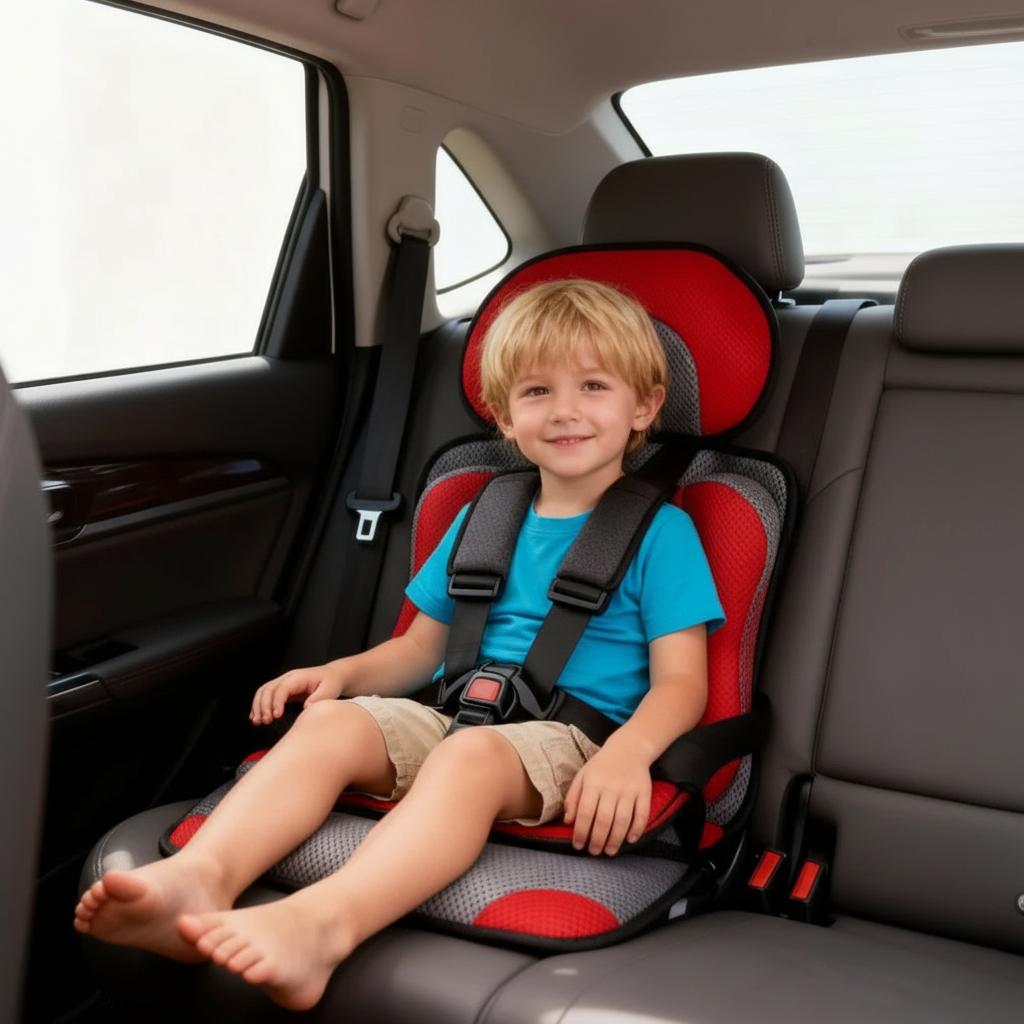 Rehausseurs de voyage pliables pour enfants – Siège auto portable avec harnais 5 points | Sulvida