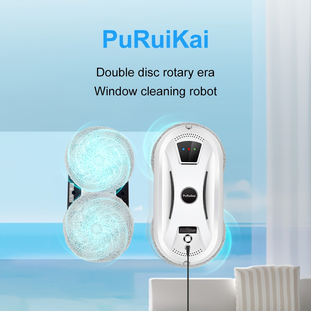 Nettoyeur de vitres automatique – Robot intelligent avec chiffons en microfibre et moteur d’aspiration pour fenêtres, miroirs et portes vitrées | Sulvida