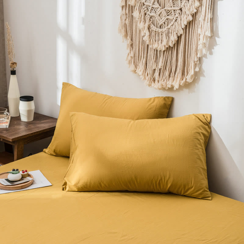 Ensemble de taies d’oreiller en coton doux – 2 taies respirantes de 48×74 cm en différentes couleurs pour un confort de sommeil optimal et du linge de lit frais | Sulvida