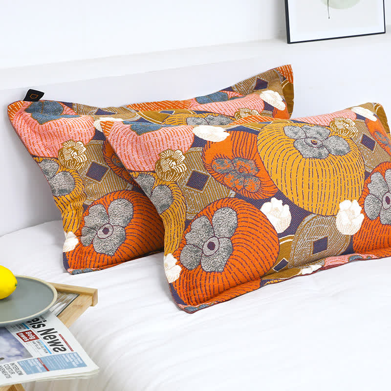 Couette matelassée en gaze de coton rayée, double face et réversible, couverture ou drap d’été respirant et léger pour lit double ou king size | Sulvida