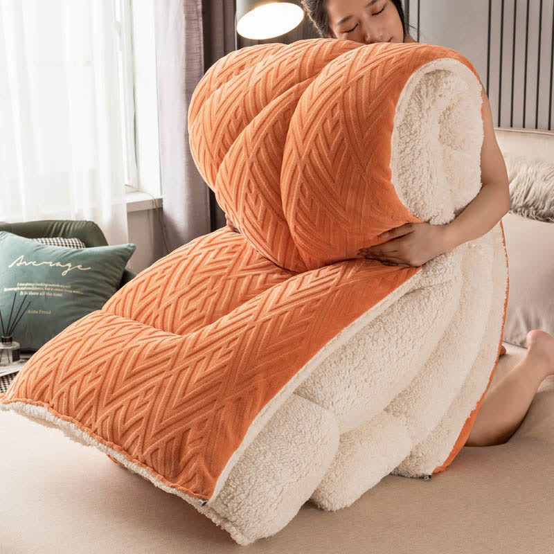 Couverture d’hiver Sherpa avec garnissage – plaid épais en polaire, extra-chaud et doux – pour lit deux personnes et salon – couvre-lit douillet | Sulvida