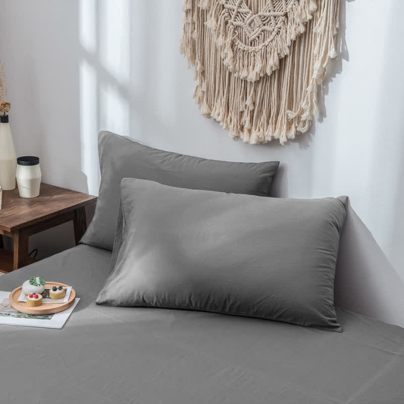 Ensemble de taies d’oreiller en coton doux – 2 taies respirantes de 48×74 cm en différentes couleurs pour un confort de sommeil optimal et du linge de lit frais | Sulvida