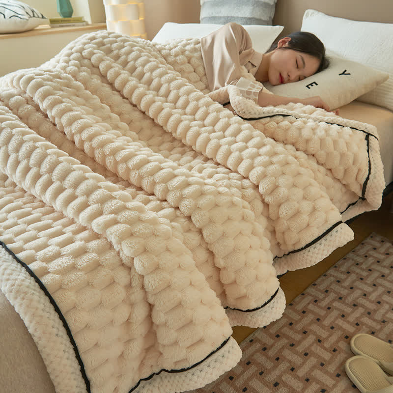 Plaid réversible en polaire corail épaisse – Polyester doux pour canapé et lit – Disponible en 8 couleurs et 2 tailles | Sulvida