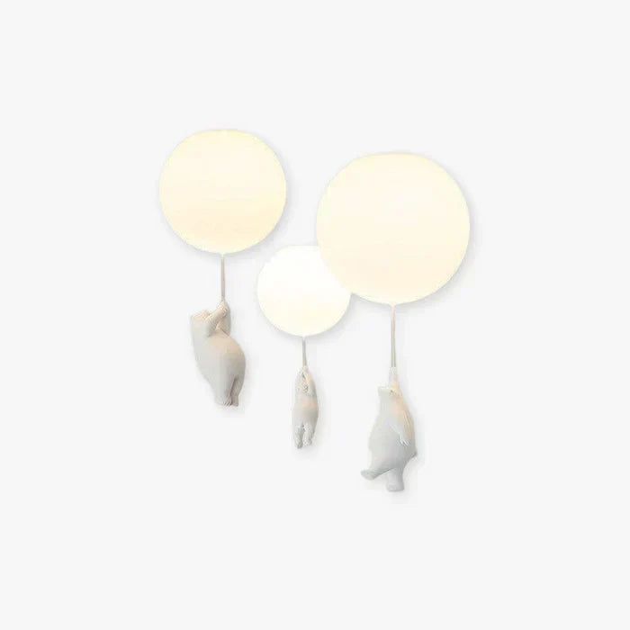 Plafonnier pour chambre d’enfant avec motif d’ours et ballon – Éclairage ludique pour chambre d’enfant et de bébé | Sulvida