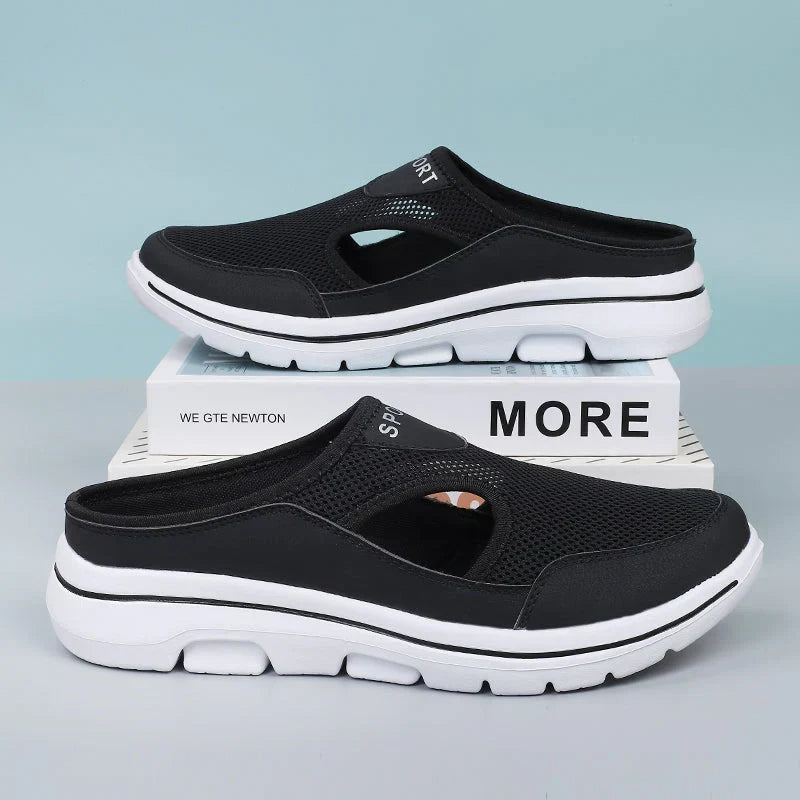 Mocassins orthopédiques à talon ouvert – Confort respirant en mesh pour intérieur et extérieur | Sulvida