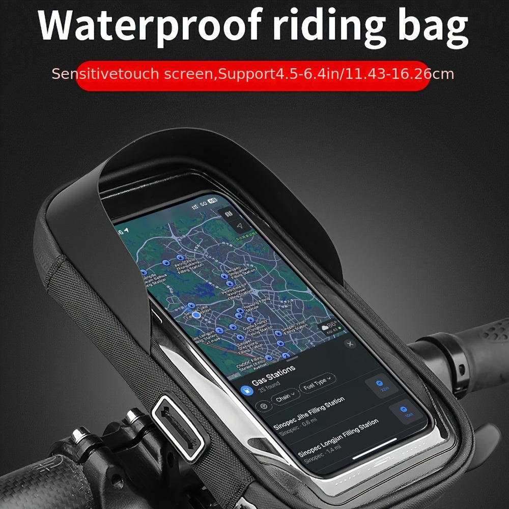 Support de téléphone étanche pour vélo et moto, avec fixation rotative à 360° et housse de protection transparente pour smartphones | Sulvida