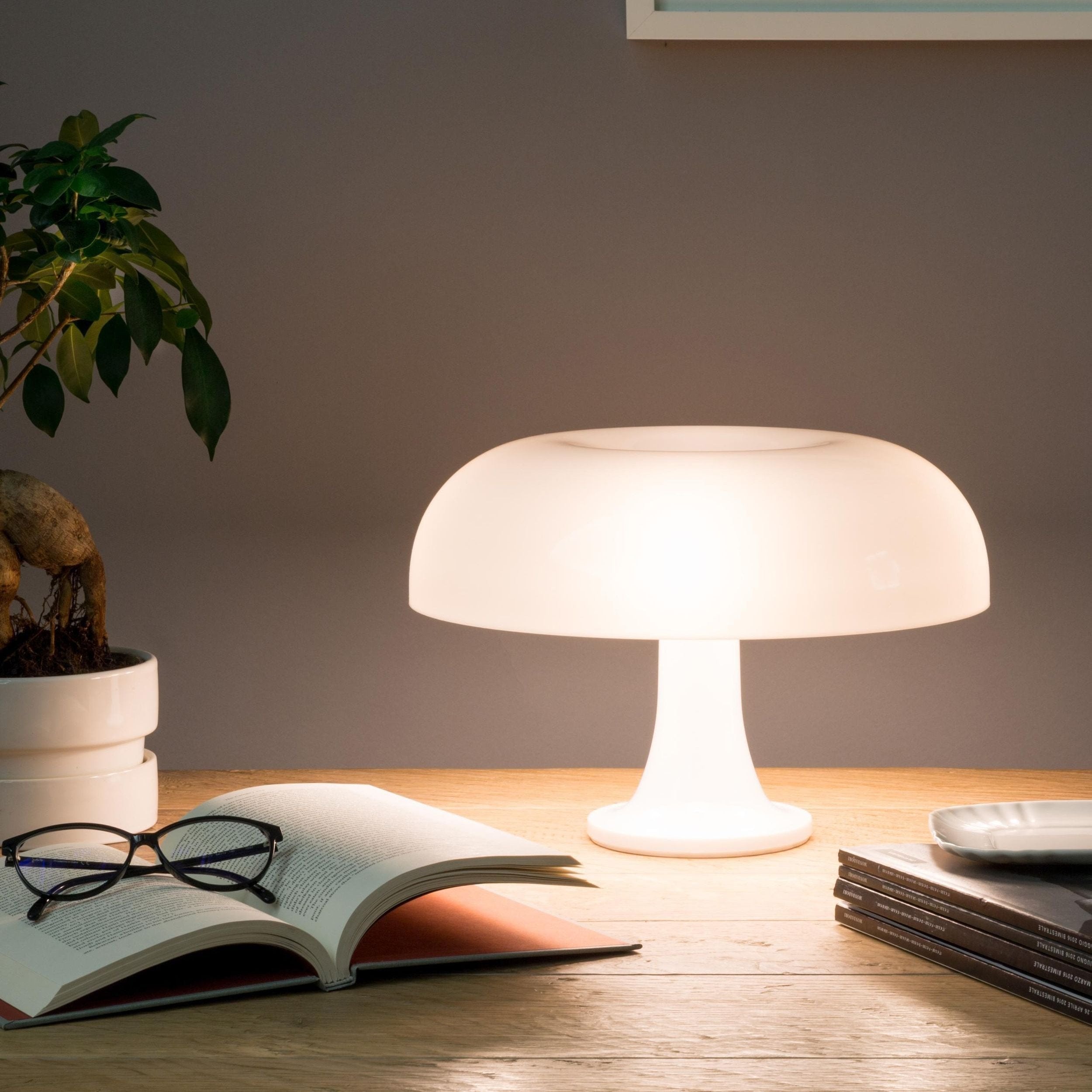 Lampe champignon rétro, éclairage de table avec fonction variateur, veilleuse blanc chaud, lampe d’ambiance vintage en forme de champignon, 3000K, pour chambre et salon, design décoratif, douille E27 | Sulvida