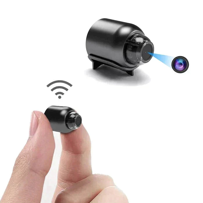 Caméra de sécurité WiFi compacte – Full HD 1080p avec objectif grand angle 120°, vision nocturne, détecteur de mouvement et audio bidirectionnel pour surveillance mondiale | Sulvida