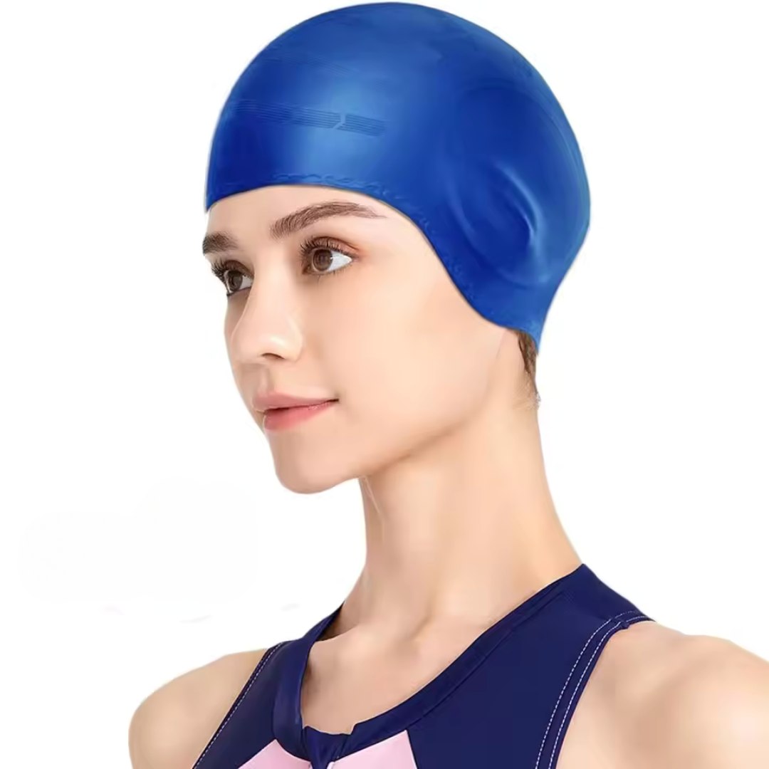 Bonnet de bain en silicone avec protection des oreilles – Étanche et confortable pour adultes | Sulvida