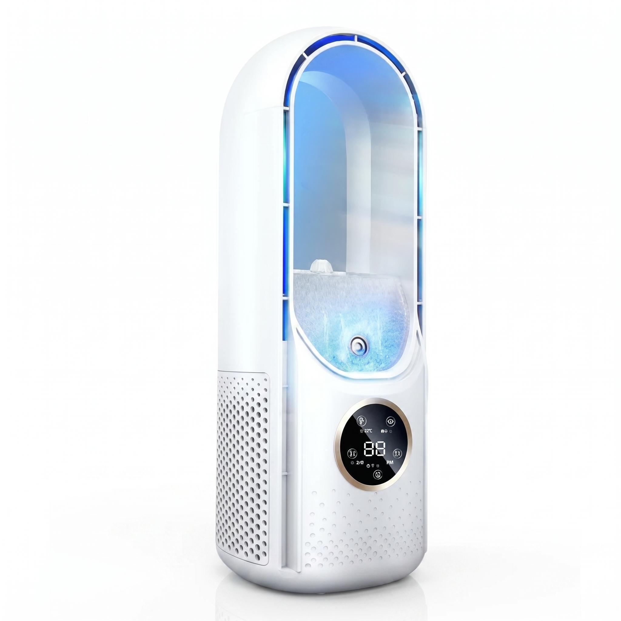 Ventilateur Portable Sans Lames avec Connexion USB – Système de Refroidissement Silencieux pour Maison et Bureau – 6 Vitesses avec Minuterie | Sulvida