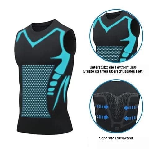 Gilet de Compression Sans Manches – Maillot Ionique Sculptant pour Hommes | Sulvida