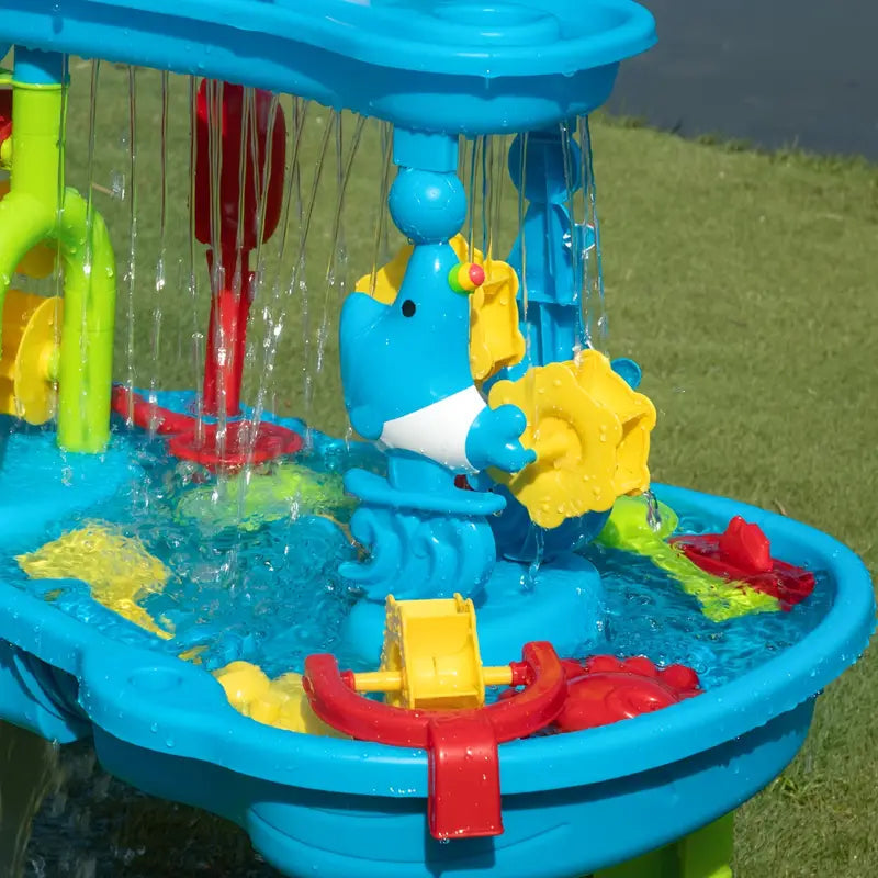 Table de jeu pour enfants avec sable et eau, avec 15 accessoires – Station de jeu extérieure interactive pour le jardin et la plage | Sulvida
