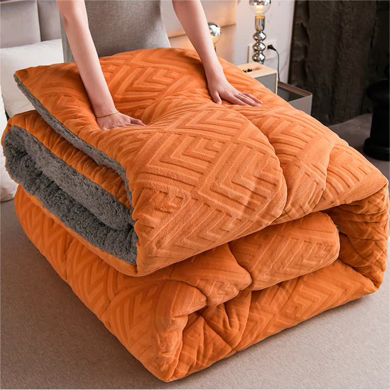 Couverture d’hiver Sherpa avec garnissage – plaid épais en polaire, extra-chaud et doux – pour lit deux personnes et salon – couvre-lit douillet | Sulvida
