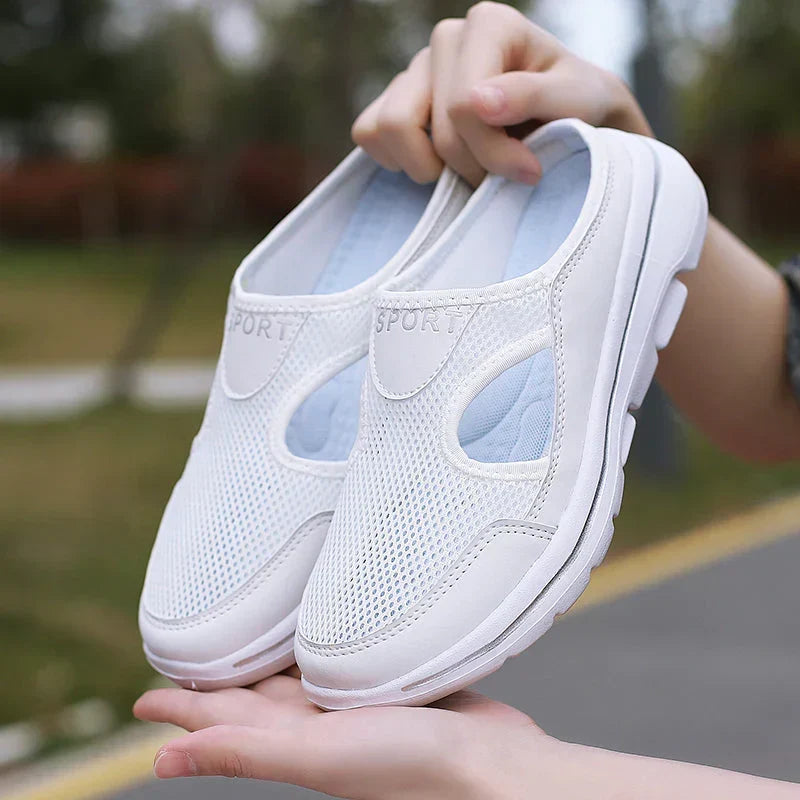 Mocassins orthopédiques à talon ouvert – Confort respirant en mesh pour intérieur et extérieur | Sulvida
