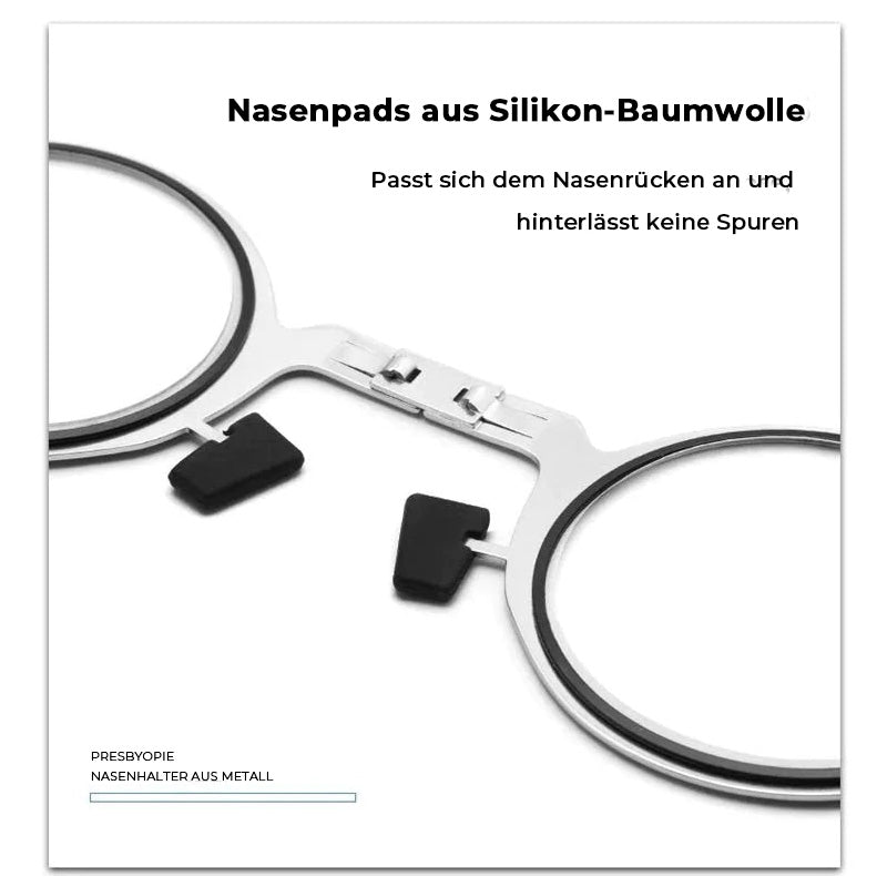 Lunettes de lecture pliables avec filtre anti-lumière bleue, monture ronde en titane, ultralégères et pliables, lunettes pour presbytie avec étui, de Plano à +4.0 | Sulvida
