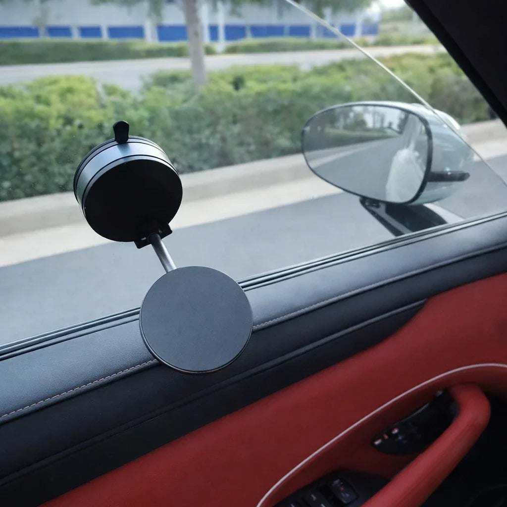 Support de téléphone magnétique avec ventouse à vide — Adhérence renforcée et mouvement libre pour une utilisation mains libres sécurisée en voiture | Sulvida