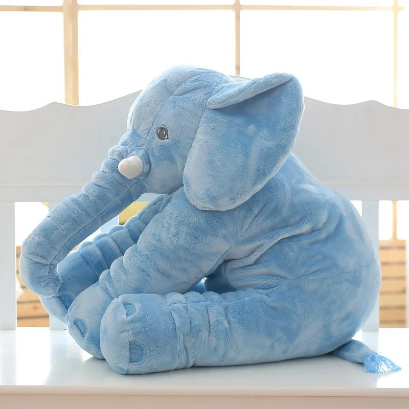 Coussin peluche éléphant pour bébé – Coussin doux en peluche pour repos et confort | Sulvida