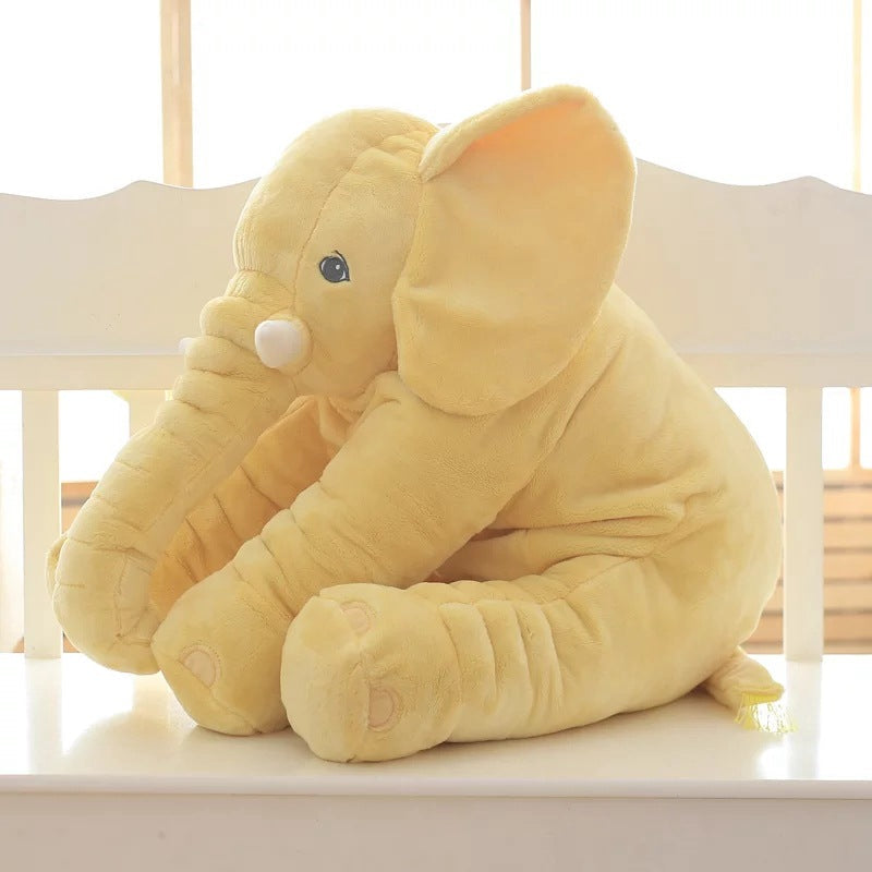Coussin peluche éléphant pour bébé – Coussin doux en peluche pour repos et confort | Sulvida